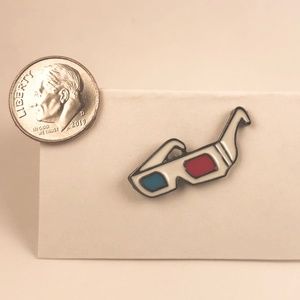 3D Glasses Enamel Pin